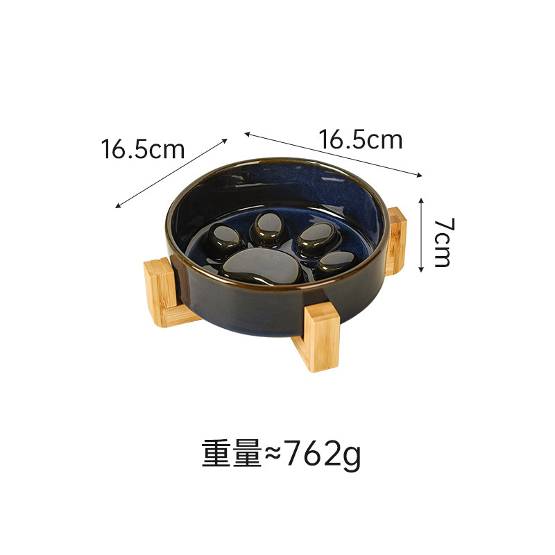 日式窑变陶瓷宠物猫碗盆狗碗饮水碗双碗保护颈椎慢食碗防噎防打翻|undefined