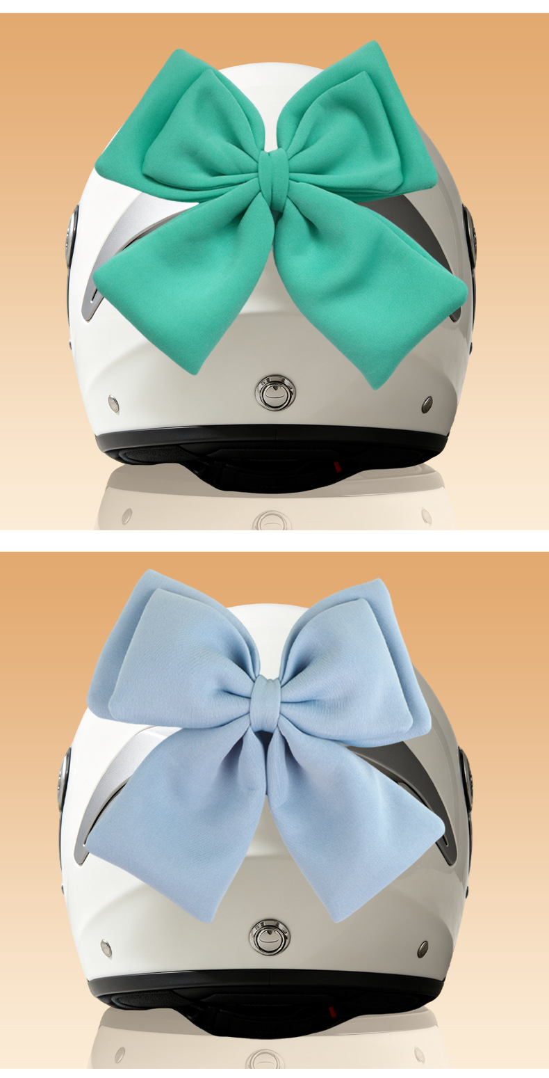 Helmet decorative bow accessory, cute decoration for ski, motorcycle, and electric vehicle, quick-release bow modification accessory