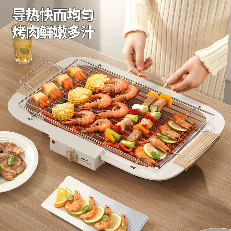 Электрический гриль для барбекю, бытовой электрический гриль, бездымная плита, стойка для барбекю, домашний гриль, шампуры, инструменты, принадлежности для гриля