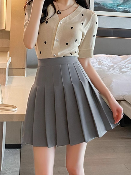 高品质毛呢百褶裙女秋冬2025新款高腰显瘦jk短裙小个子a字半身裙|undefined