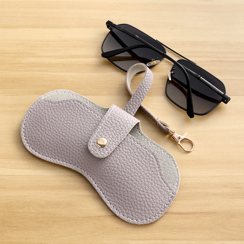 Caja de gafas de sol para la miopía retro bolsa de gafas de sol portátil caja de gafas de botón bolsa de almacenamiento de gafas de moda simple