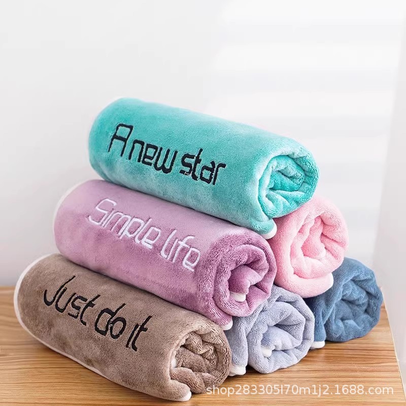 toalla de espesamiento sin cabello absorción de agua fácil de secar salón de belleza conjunto de toalla de baño pareja toalla de cabello seca de microfibra para el hogar