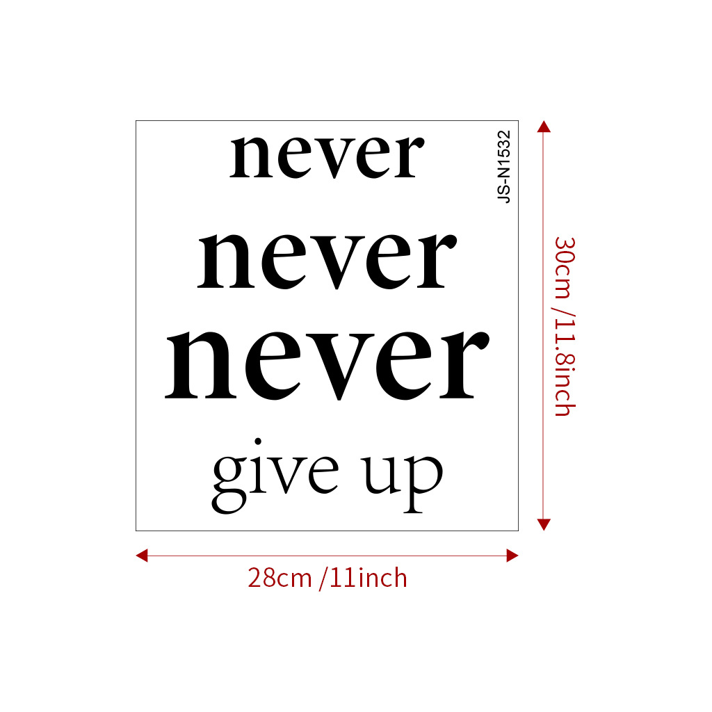 Nunca te rindas inspirador Estilo nórdico pegatinas simples SERIE DE JS-N transfronteriza dormitorio sala de estar decorativas pegatinas de pared image 8