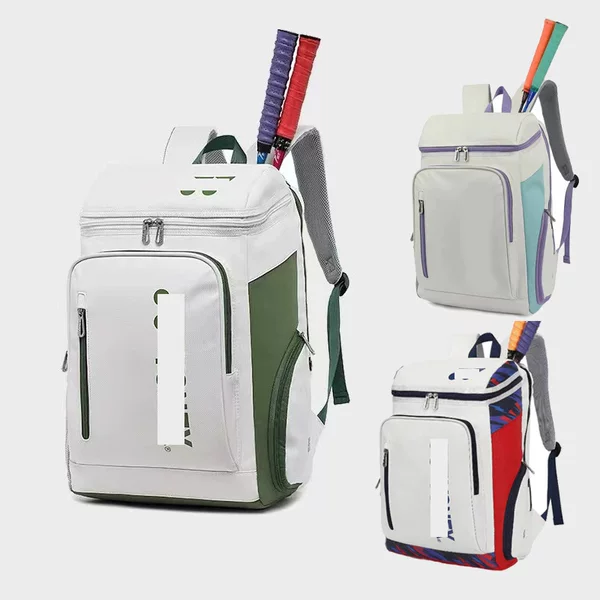 1408 Badminton Bag for Men and Women, National Team Large Capacity Outdoor Sports Tennis Backpack, Independent Shoe Compartment, Waterproof