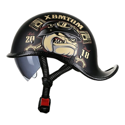 Electric Motorcycle Helmet, Retro Half Helmet, Motosiklet kaskı (dəbilqə)