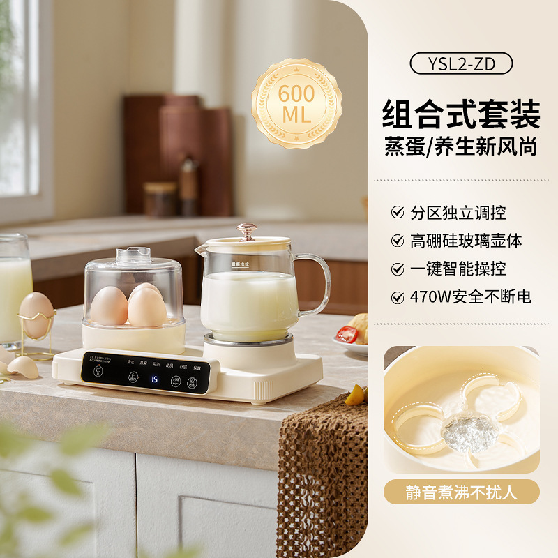志高全玻璃养生杯家用烧水炖燕窝办公室煮花茶迷你智能保温养生壶|undefined