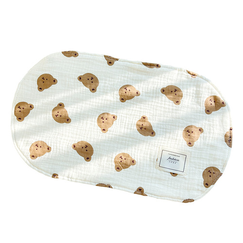 婴儿云片枕0到6个月新生儿枕头宝宝婴幼儿吐奶枕垫卡通透气平枕巾