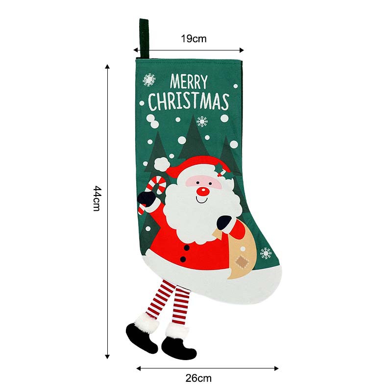 Calcetines de Navidad transfronterizos calcetines de regalo para niños colgantes de árbol de Navidad bolsas de caramelo decoración colgantes de decoración para el hogar de Navidad image 6