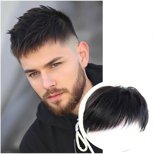 Pinduoduo Wig Men's Short Hair Fake Inch Head Replacement Block Simulated Wig Piece Factory Supply Dropshipping