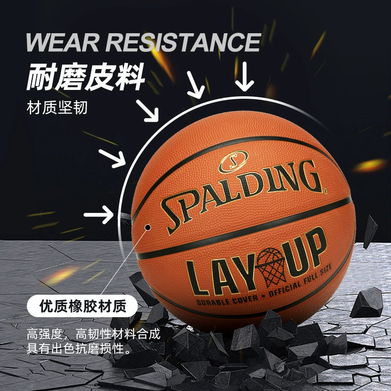 Оптовая продажа баскетбольных мячей Spalding для студентов, высококачественные, износостойкие, резиновые, для улицы, оптом, бесплатная доставка