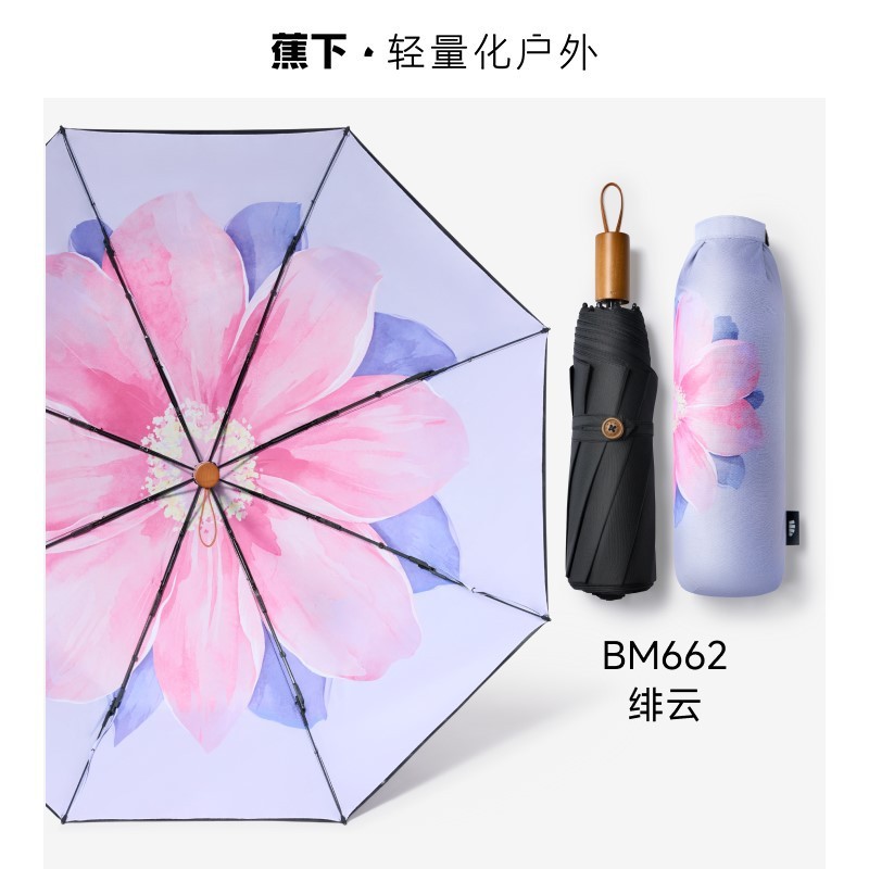 Jiaoxia 70% off ビニール日焼け止め傘 BM662 晴雨兼用日傘ビニール抗 UV 日傘|undefined