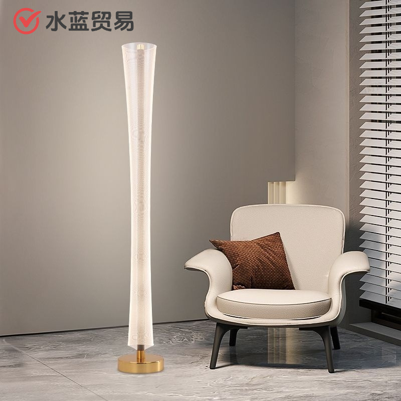 Lámpara de piso de cintura simple lámpara de escritorio sala de estar red luz roja en el dormitorio protección de los ojos lujoso arte moderno estilo nórdico