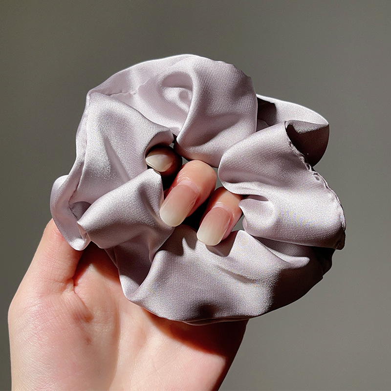 16g Weight Hair Tie Hair Accessories Type 1 Piece Quantity Holiday, Daily Occasion Solid Color Pattern Women's Gender Simple Style Style Satin Pork Intestine Hair Band   Artificial Silk Rubber Band Simple Retro Headband Hair Accessories 4