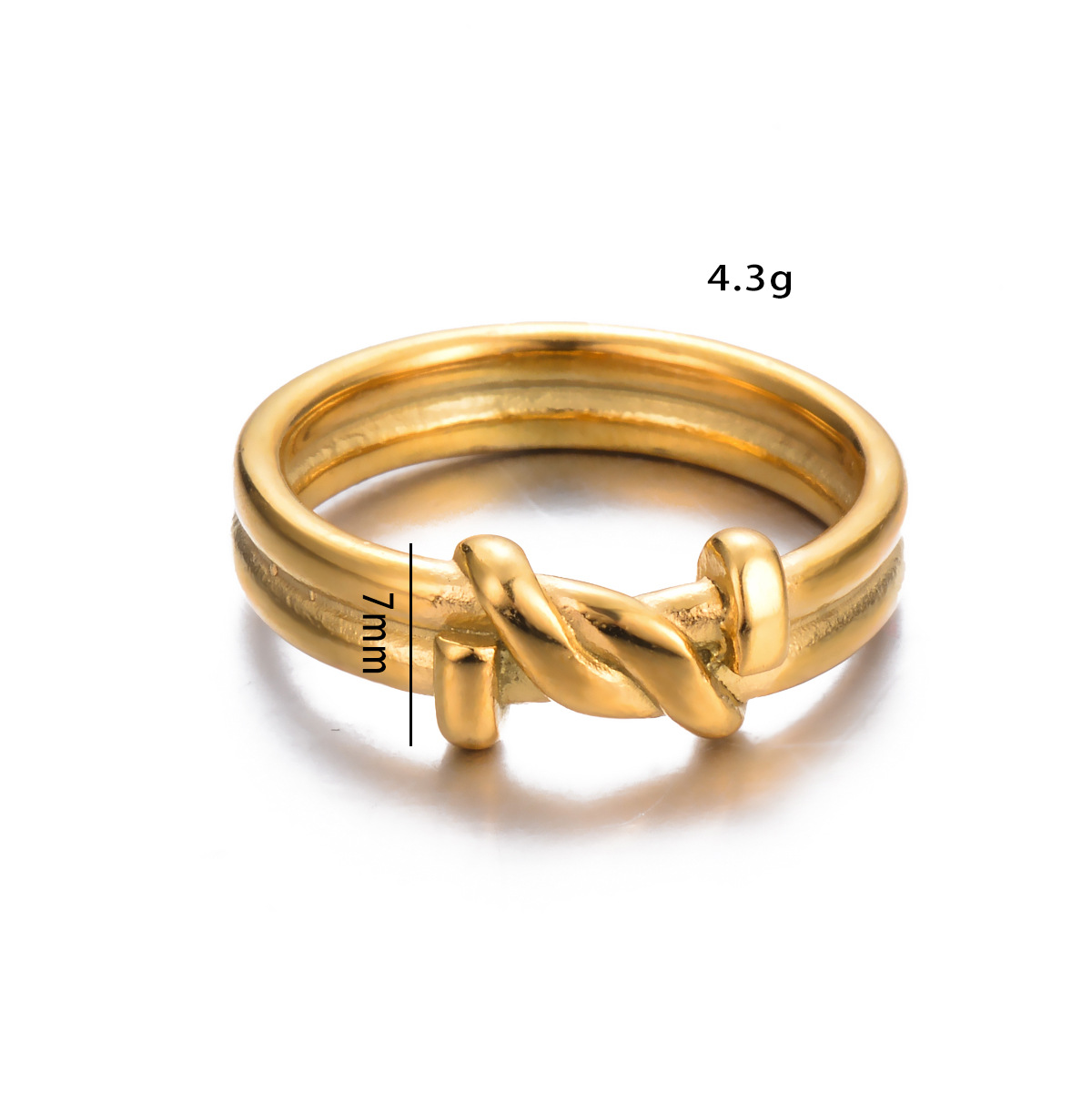 Simple Style Geometric Stainless Steel Plating Rings display picture 4