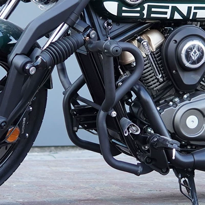 Suitable for Napoleon 250 competitive bar plus anti-fall rubber head body bumper anti-fall bar protective bar accessories thickened (Motorcycle bumper) - black-frosted-rubber-head-bumper
