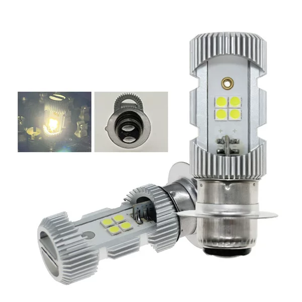 New motorcycle LED headlight H7H4 p15d super bright electric car high beam small bulb daytime running light