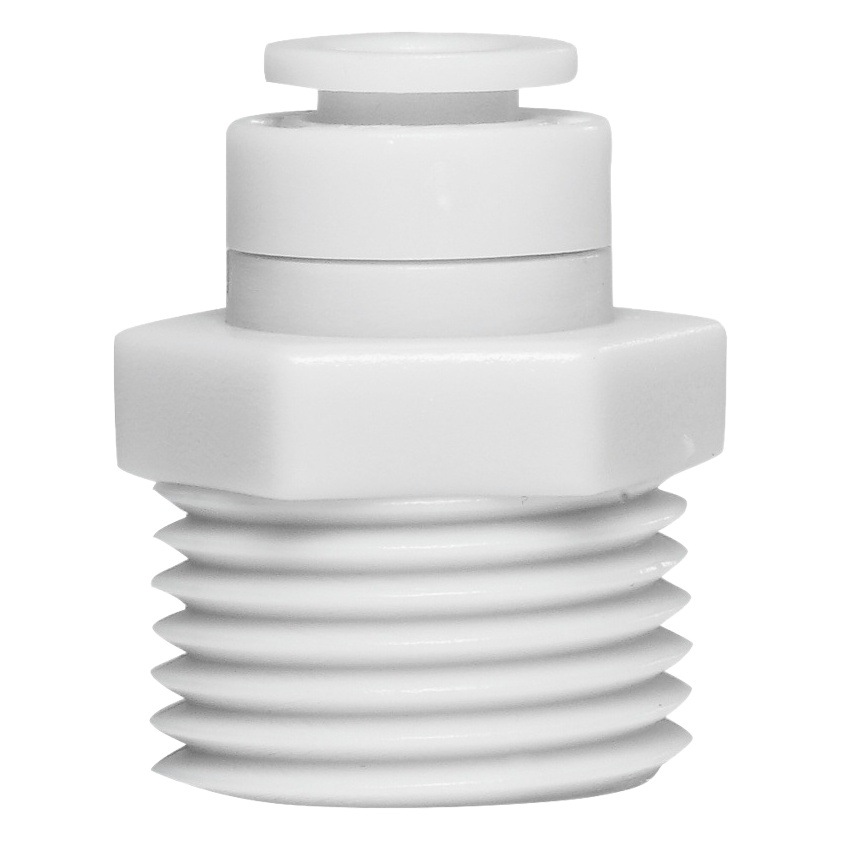 Recta a través de 4 puntos de cable exterior a 2 puntos de tubo de conector rápido purificador de agua de 4 puntos alambre exterior/rosca exterior a tubo de 2 puntos KM42 conector rápido