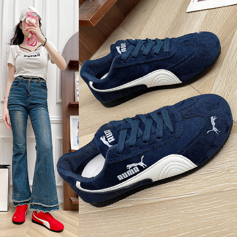 Estación europea de zapatos de entrenamiento de otoño nuevo retro versátil deportivo desgaste suave antideslizante estudiantes zapatos casuales Gump para mujeres