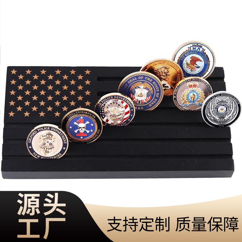 Wooden Commemorative Coin Display Stand Military Coin Challenge Coin Display Stand Medal Storage Rack Coin Holder Stand