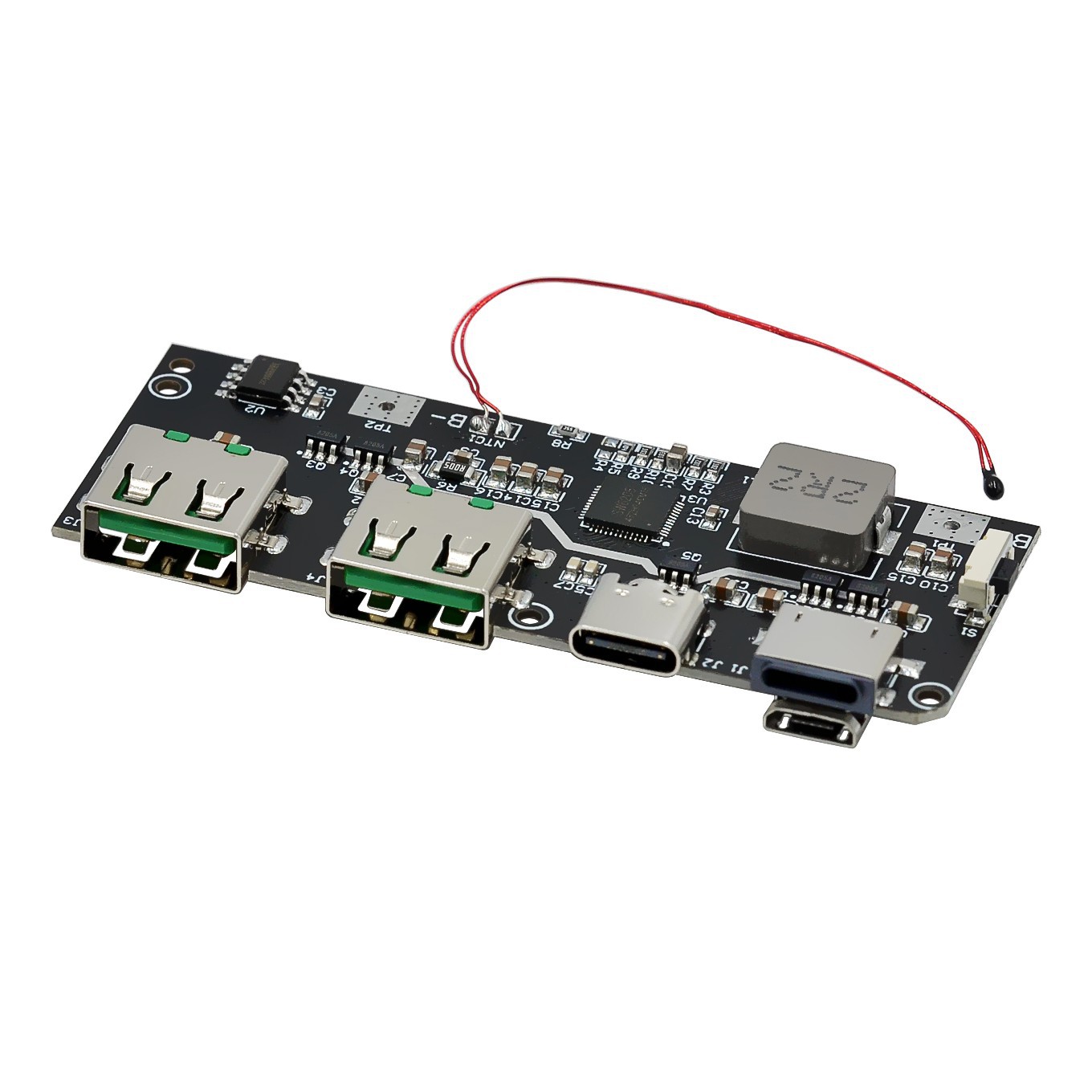 22.5W充电宝5口双向快充移动电源模块电路板diy主板套料QC4+PD3.0