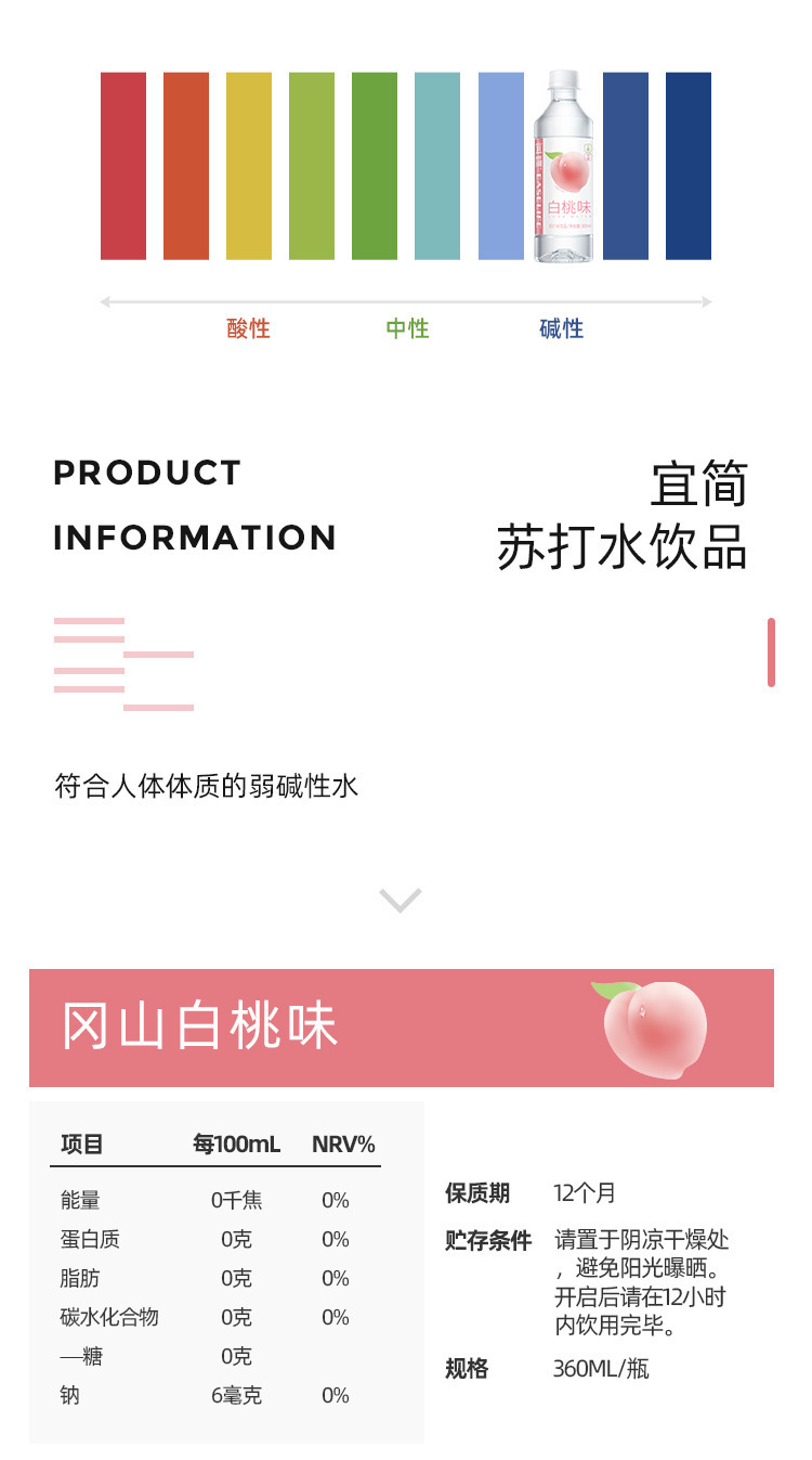 宜简无汽苏打水弱碱性无糖风味饮料多种口味360ml*12瓶（花露水）-阿里巴巴