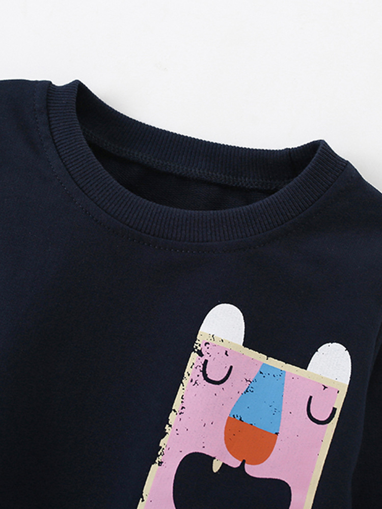 Cross-border malwee niño suéter otoño invierno nuevo estilo europeo y americano niños de media edad ocio jersey de cuello redondo ocio chaqueta de otoño