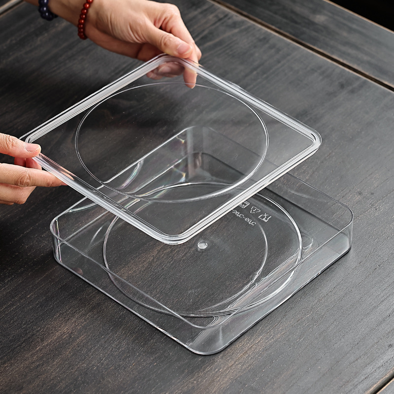 caja de pastel de té transparente casera nueces snack caja de almacenamiento de pastel de té sellado a prueba de polvo a prueba de humedad estante de exhibición de pastel de té hoja de té