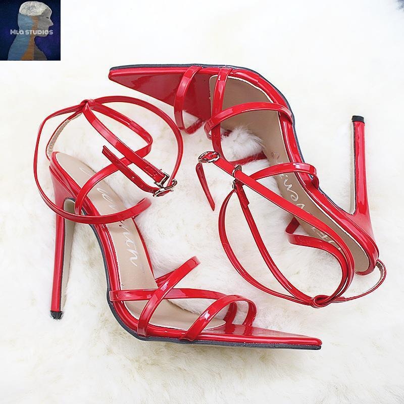 Plus size ladies high heels fashion wome...