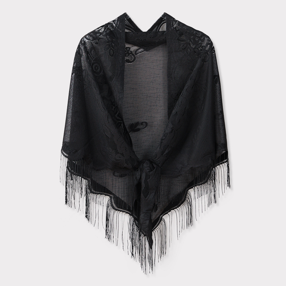 블랙(레이스 트라이앵글 스카프)