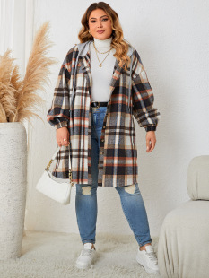 Xl-4Xl Fashion Women Coat Big Size Ladies Tops Hooded Mid-Length Outwear
