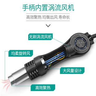 858 858D 852 952 8586 8786 968 898 958 Hot Air Gun Handle 8-Line Air Gun Handle