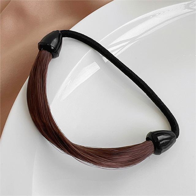 Peluca cuerda de pelo 2023 nueva banda de goma femenina Cola de Caballo banda de pelo cuerda de pelo como pelo alto elástico cubierta de cuero tocado