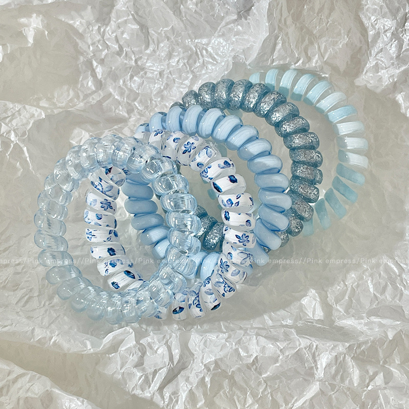 Trenza de burbuja de temperamento de moda, cuerda para el cabello, lazo para el cabello, nuevos accesorios para el cabello de alta gama para mujeres, cola de caballo simple, línea telefónica trenzada, banda de goma