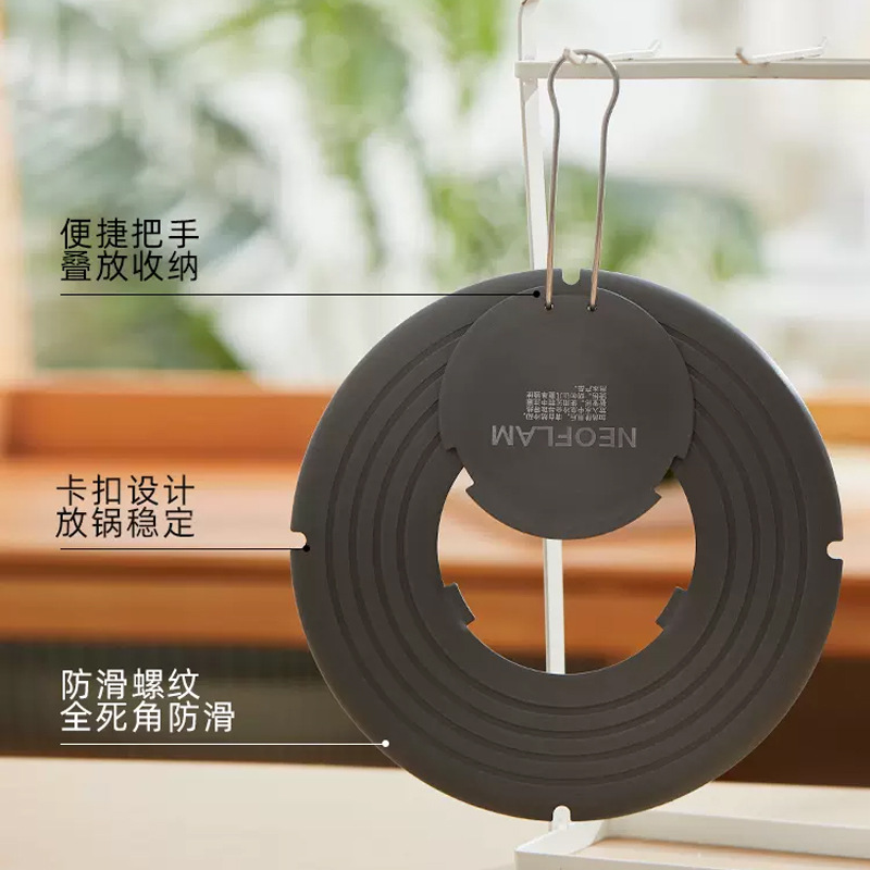 Neoflam cocina estufa de gas estufa de gas placa de conducción de calor hogar desmontable a prueba de quemaduras placa de descongelación multifuncional negra