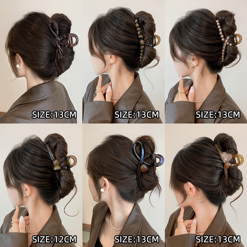Clip de cabello grueso, cabello super grande, clip de cabello, cabeza posterior, clip de tiburón de alto nivel, tocado, clip de cabello para mujeres