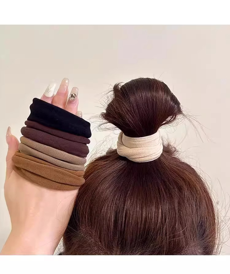 High Elasticity Ultra-Wide Hair Tie 2025 New Model High-End Rubber Band Women's Hair Ring Hair Accessory High Ponytail Hair Tie Hair Rope