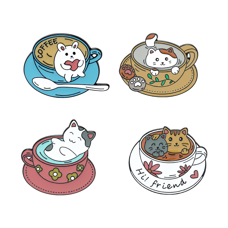 Cute Cat Alloy Enamel Unisex Brooches display picture 5