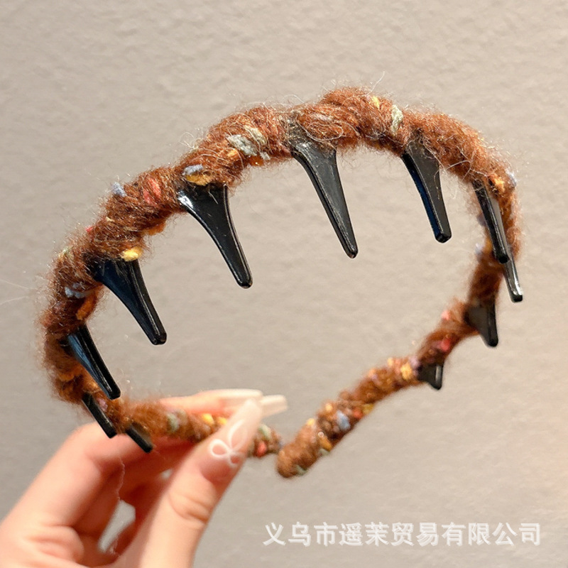 韩系蓬松高颅顶发箍女2025新款波浪带齿洗脸防滑头箍发卡发饰头饰|undefined