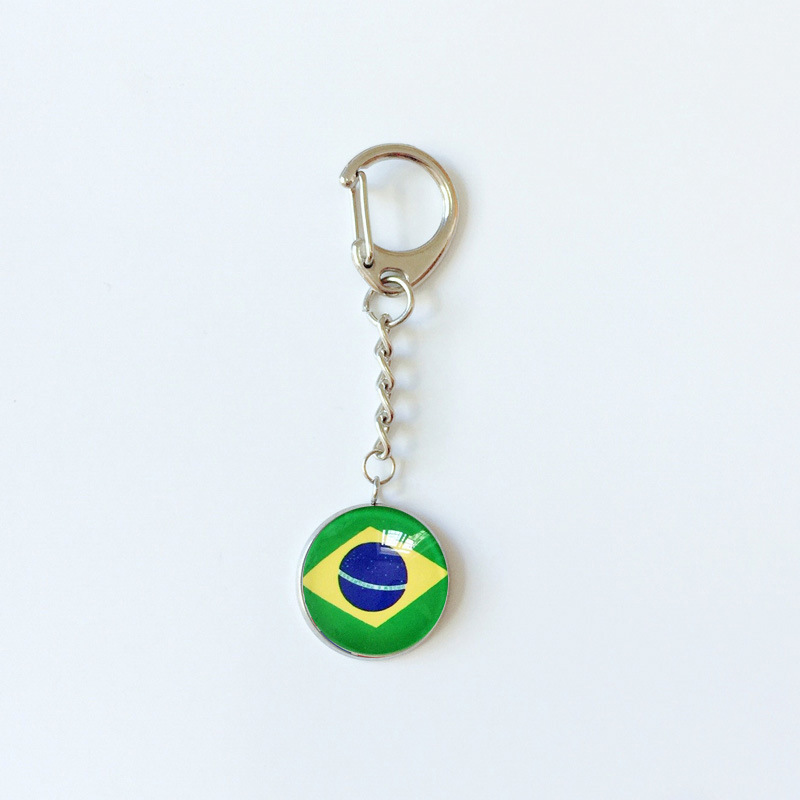 13g Weight Bag Pendant, Keychain Classification 1 Piece Quantity Holiday, Daily Occasion 316 Stainless Steel , Alloy Material National Flag Pattern Epoxy Design Simple Style Style 1 Piece Simple Style National Flag 316 Stainless Steel Alloy Epoxy Bag Pendant Keychain 20