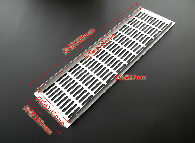 Fábrica al por mayor de aleación de aluminio red de ventilación rectangular armario ventilación de ventilación de ventilación de ventilación multipropósito