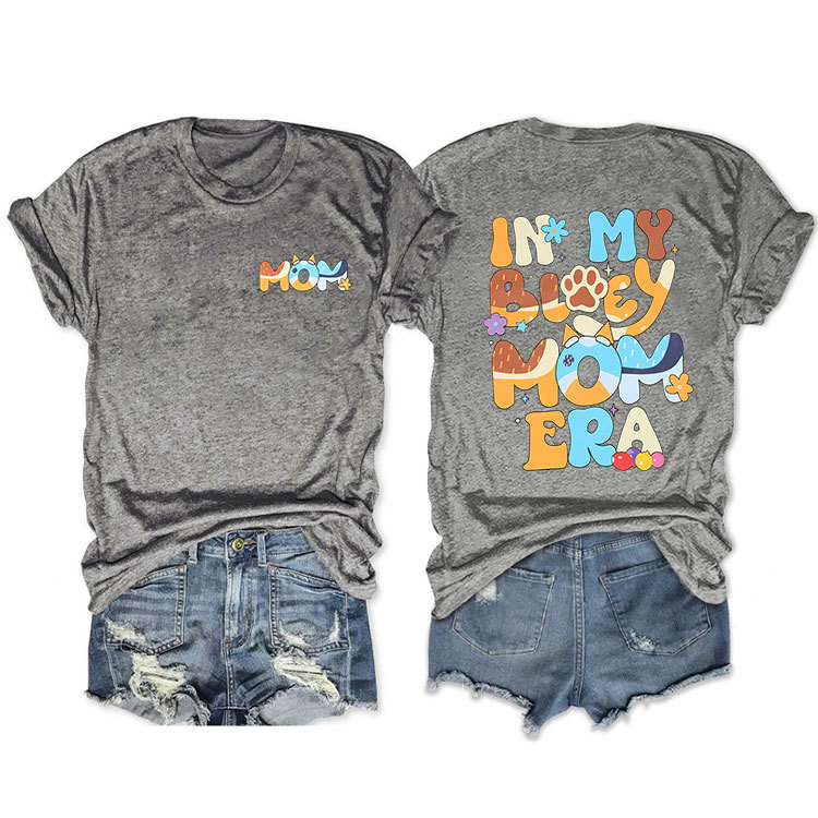 Double-sided T-shirt for men and women with a round collar