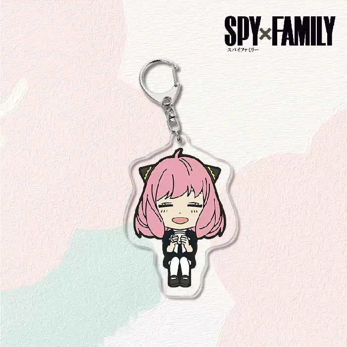 Акриловый брелок для ключей (SPY×FAMILY) — двусторонняя миниатюрная подвеска, полупрозрачная двусторонняя печать
