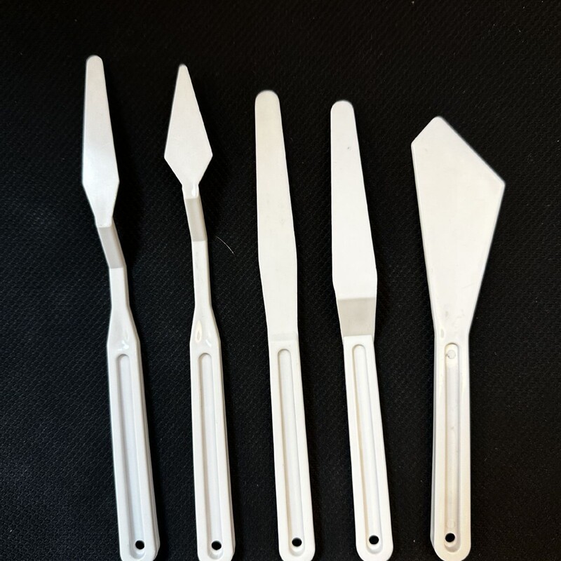 Fine art oil painting scraper plastic painting palette knife pigment collector