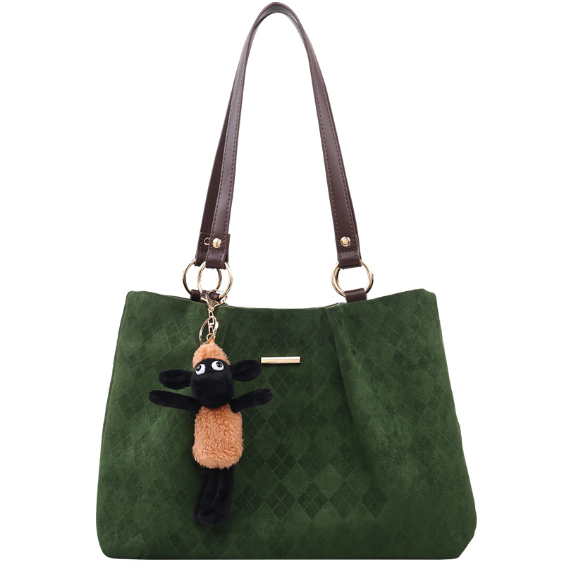 Women's Shoulder Tote Bag Cute Pendant Design Large Capacity_voghion.com