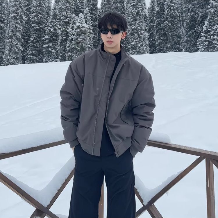 2025 Winter American Retro Flight Jacket White Duck down down Jacket Men's Winter Thickened Short Jacket Work Jacket