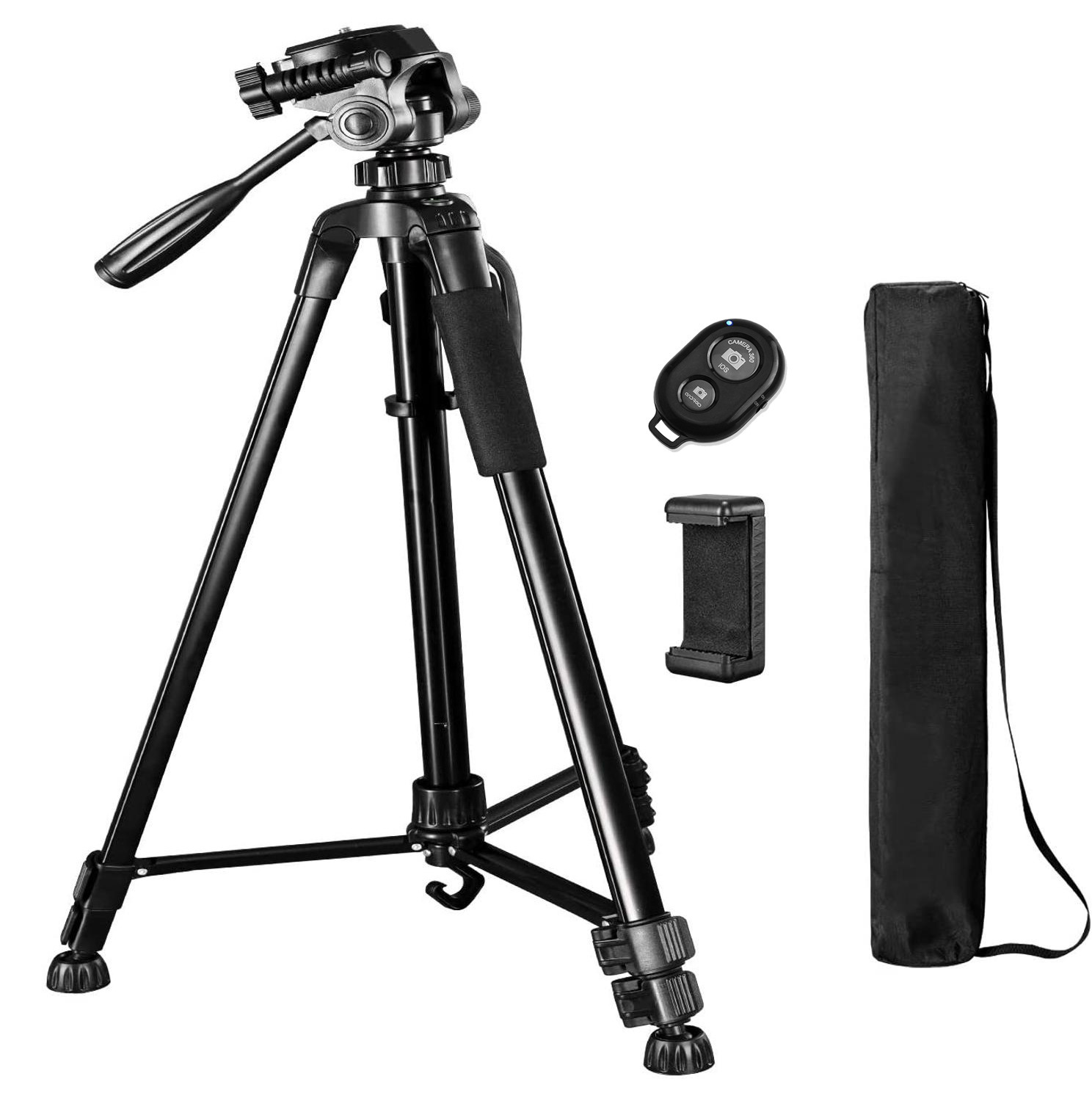 摄影直播1.6米便携三脚架 铝合金单反支架手机自拍户外相机脚架