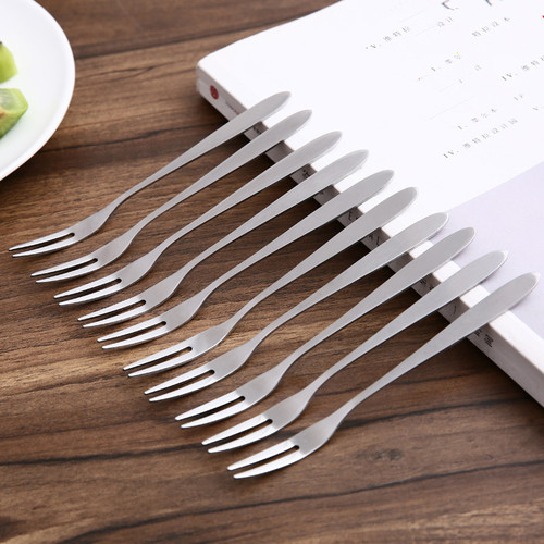 Household ice cream fork fruit fork stainless steel cake fork mooncake knife fork mooncake fork fruit pick