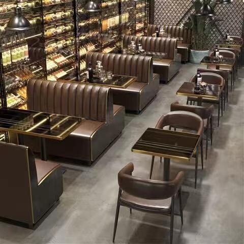 Bar booth seating, music lounge table and chair set, sofa, milk tea cafe, barbecue restaurant, restaurant, tea house booth seating