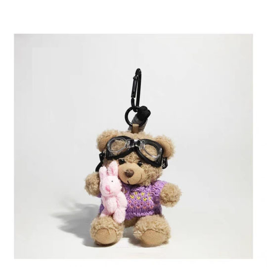 Lindo bolso de oso, colgante de bolso, muñeco de peluche, adorno de coche, llavero de coche, pareja, regalo creativo
