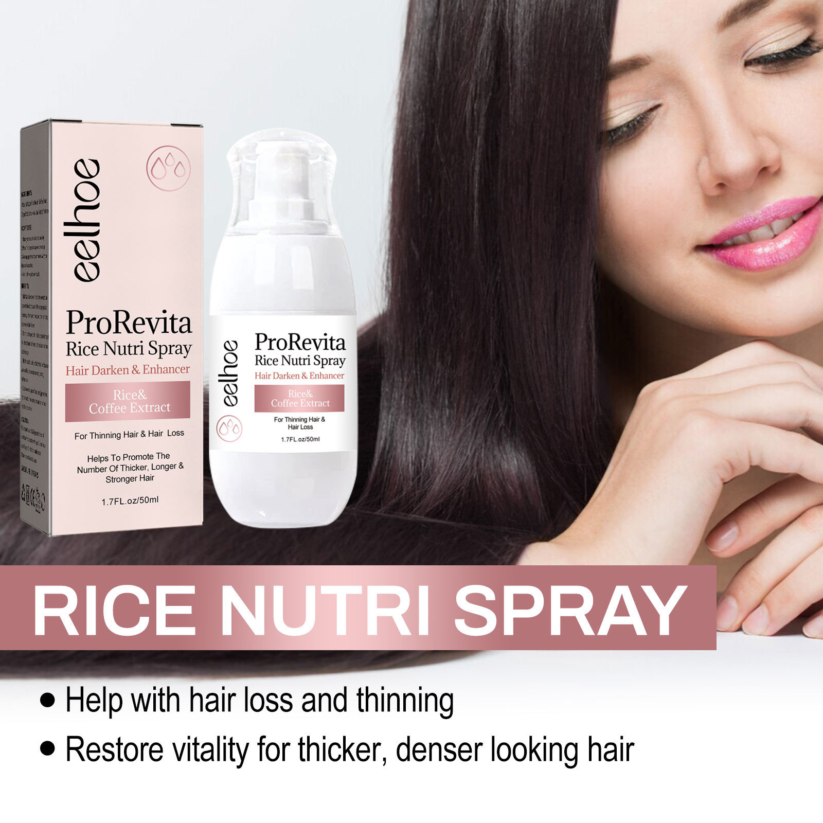 EELHOE Spray per spessore dei capelli al riso Forte riparazione dei capelli radice del follicolo pilifero prevenzione della caduta dei capelli spray per la cura dei capelli ispessimento dei capelli solidi_voghion.com